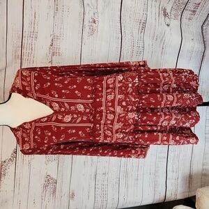 Knox Rose women's boho V-neck midi dress